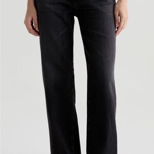 AG Adriano Goldschmied Women's Straight Leg Black Jeans, Nebula size 31 NWT